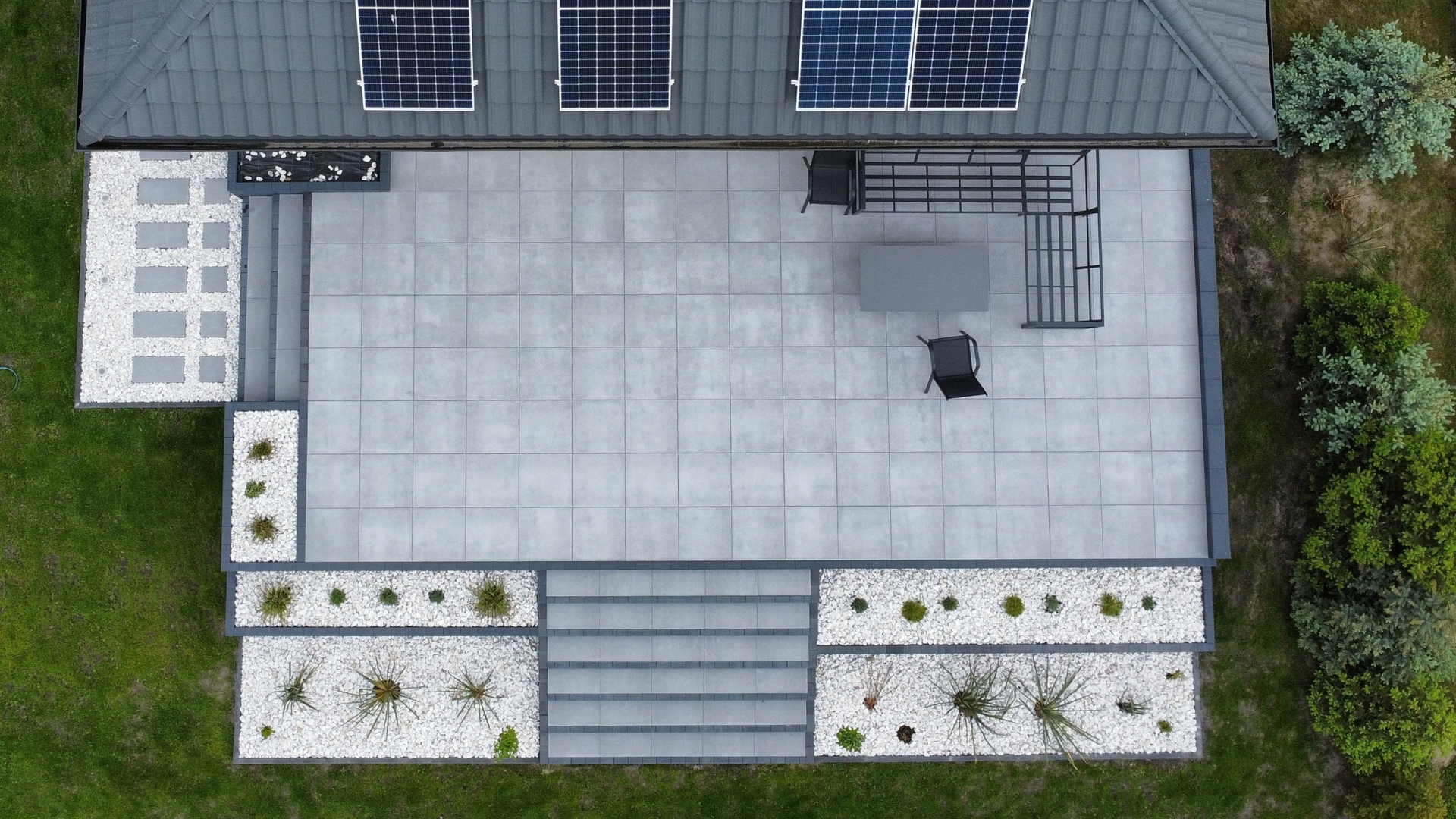 płyty tarasowe łuków szare stalowe